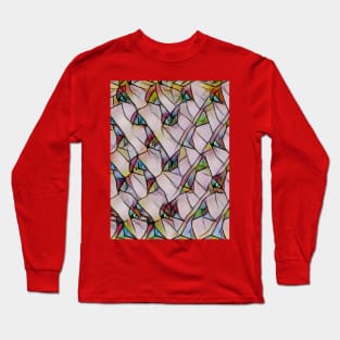 Abstract Rose-kissed Stone (MD23Val022) Long Sleeve T-Shirt